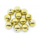 1x große goldfarbene Acryl Perle 20mm glatt - Schmuckzubehör