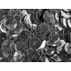 23g dunkelsilberfarben Schüssel Pailletten 6mm runde Cup silberfarben Pailletten - Bastelbedarf Pailletten