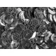 23g dunkelsilber Schüssel Pailletten 6mm runde Cup silber Pailletten - Bastelbedarf Paielletten - Leisure-Beads DIY
