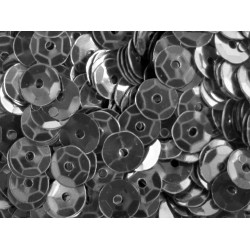23g dunkelsilber Schüssel Pailletten 6mm runde Cup silber Pailletten - Bastelbedarf Paielletten