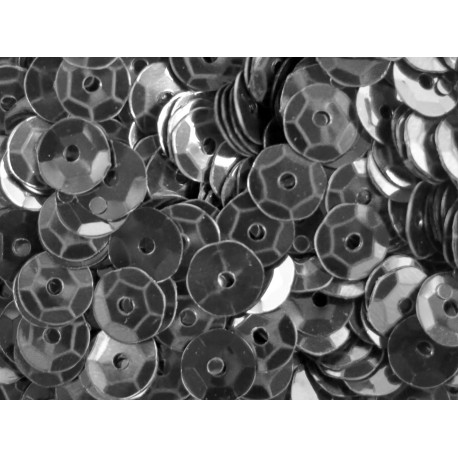 Leisure-Beads - 23g dunkelsilberfarben Schüssel Pailletten 6mm runde Cup silberfarben Pailletten - Bastelbedarf Pailletten
