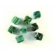 8 Grüne Millefiori Perlen Würfel 7mm bzw. diagonal 12mm - Leisure-Beads DIY