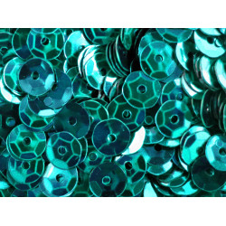 Leisure-Beads - 23g türkis Schüssel Pailletten 6mm runde Cup türkis Pailletten - Bastelbedarf Pailletten