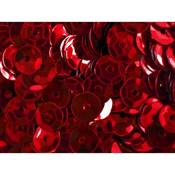 23g rote Schüssel Pailletten 6mm runde Cup rote Pailletten - Bastelbedarf Pailletten