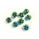 8x Grüne Millefiori Perlen rund Durchmesser 10 mm