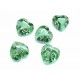 5 Stück grüne Herz Millefioriperlen ca. 12x11mm grüne Millefioriherzen - Schmuckzubehör Millefiori