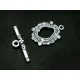 1x filigraner ovaler Knebelverschluss silberfarben Ringteil 25x17mm Toggle - Schmuckubehör Schmuckverschluss - Leisure-Beads DIY