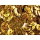 23g goldfarben Schüssel Pailletten 6mm runde Cup goldfarben Pailletten - Bastelbedarf Paielletten - Leisure-Beads DIY