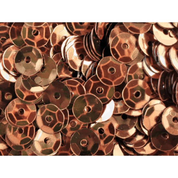 23g Rosegoldfarben Schüssel Pailletten 6mm runde Cup Pailletten - Bastelbedarf Pailletten