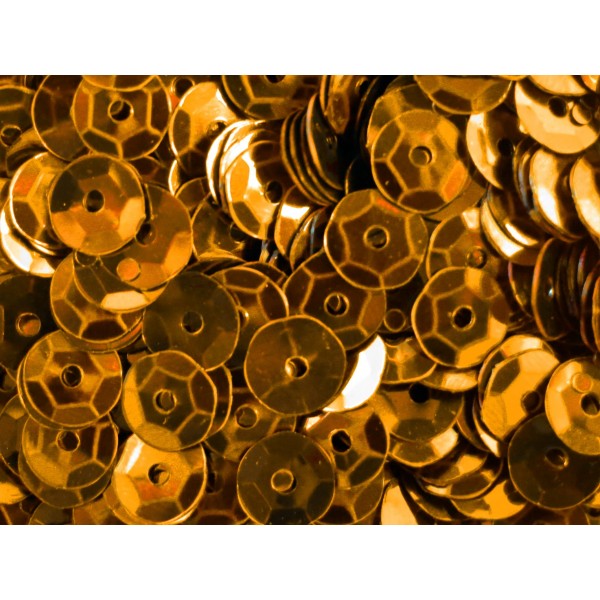 23g orange Schüssel Pailletten 6mm runde Cup orange Pailletten - Bastelbedarf Pailletten - Leisure-Beads DIY