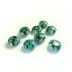 8 Stück runde Grüne Millefiori Perlen Durchmesser 10 mm - Leisure-Beads DIY