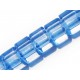 8x Hellblaue Kristallglas Würfel 6x6mm Perlen mit geschliffener Kante - Glasschmuck Schmuckzubehör