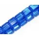 8x Dunkelblaue Kristallglas Würfel 6x6mm Perlen mit geschliffener Kante - Glasschmuck Schmuckzubehör - Leisure-Beads DIY