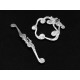 1x großer filigraner Knebelverschluss silberfarben Ringteil 26x24mm Toggle - Schmuckubehör Schmuckverschluss