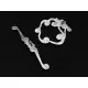 1x großer filigraner Knebelverschluss silberfarben Ringteil 26x24mm Toggle - Schmuckubehör Schmuckverschluss - Leisure-Beads DIY