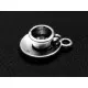 1x silber Kaffeetasse Anhänger ca. 19x15mm silberfarben Schmuckanhänger - Schmuckzubehör - Leisure-Beads DIY