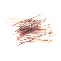 20 rosegoldfarben Nietstifte 40mm als Schmuckdraht mit Kopf - Schmuckzubehör