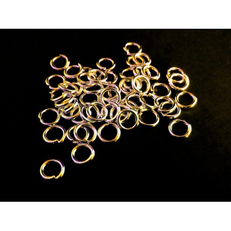Leisure-Beads - 50x goldfarben Biegering 5mm x 0,8mm runder Bindering - Schmuckzubehör Biegering