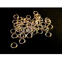 50x goldfarben Biegering 5mm x 0,8mm runder Bindering - Schmuckzubehör Biegering