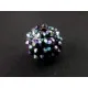 1x violett Shamballa 14mm Strass Perle mit AB-Effekt - Schmuckzubehör Shamballa - Leisure-Beads DIY