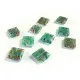 10 Grüne eckige Millefiori Glasperlen 10 x 10 mm - Leisure-Beads DIY