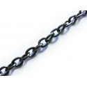 50cm gunmetal Kette 4,7x3mm metallschwarze Gliederkette - Schmuckzubehör