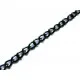 50cm schwarze Kette 4x3mm schwarze Gliederkette - Schmuckzubehör Schmuckkette - Leisure-Beads DIY