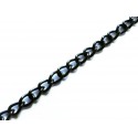 50cm schwarze Eisen Kette 4x3mm schwarze Gliederkette - Schmuckzubehör
