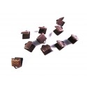 10x kupferfarbene Bandklemme 6mm kupferfarben - Schmuckzubehör
