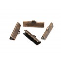 10x kupferfarbene Bandklemme 25mm kupferfarbene Bandklemme - Schmuckzubehör