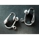 Hellsilberfarbene Ohrclips 13x16mm - Schmuckzubehör zum Ohrclips selbermachen
