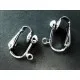Hellsilberfarbene Ohrclips 13x16mm - Schmuckzubehör zum Ohrclips selbermachen - Leisure-Beads DIY