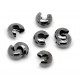 20 schwarzmetall Kaschierperlen 2x3mm Cover Crimp Perlen - Schmuckzubehör