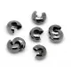 20 schwarzmetall Kaschierperlen 2x3mm Cover Crimp Perlen - Schmuckzubehör - Leisure-Beads DIY