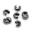 20 gunmetal Kaschierperlen 3mm Cover Crimp Perlen - Schmuckzubehör