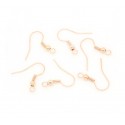 10x Rosegoldfarben Ohrfedern 19x18mm Ohrhaken - Schmuckzubehör Ohrringe