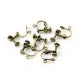 6 Stück / 3 Paar bronze Ohrclips ca. 17x14mm zum Clippen und Drehen bronzefarben - Schmuckzubehör zum Ohrclips selbermachen - Leisure-Beads DIY