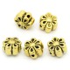 5x goldfarben Blume Metallperlen 7x7x5mm goldfarbener Spacer - goldfarben Schmuckzubehör Metallperle