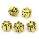 5x goldfarben Blume Metallperlen 7x7x5mm goldfarbener Spacer - goldfarben Schmuckzubehör Metallperle - Leisure-Beads DIY