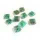 10 eckige Grüne Millefiori Glasperlen 8 x 8 mm - Leisure-Beads DIY