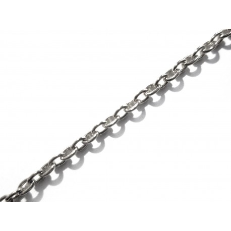 Leisure-Beads - 100cm filigrane silberfarbene Kette 1,5x2mm Gliederkette - Schmuckzubehör