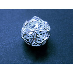 Leisure-Beads - 1x Draht Metallperle 16mm hellsilberfarben Spacer - Schmuckzubehör Metallperle