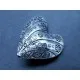 1x grosses Metallherz 30x23x13mm silberfarben Spacer - Schmuckzubehör Metallperlen - Leisure-Beads DIY