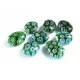 8 ovale Grüne Millefiori Glasperlen Mix Durchmesser 10 bis 14 mm - Leisure-Beads DIY