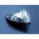 1x grosses Metallherz 30x23x13mm silberfarben Spacer - Schmuckzubehör Metallperlen