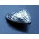 1x grosses Metallherz 30x23x13mm silberfarben Spacer - Schmuckzubehör Metallperlen - Leisure-Beads DIY