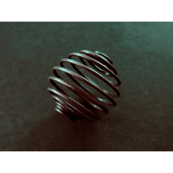2x bronzefarben Spiralen Metallperle 17x14mm bronzefarben - Schmuckzubehör Metallperlen