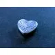 1x Metallherz Perle ca. 10x11mm silberfarben Spacer - Schmuckzubehör Metallperlen - Leisure-Beads DIY
