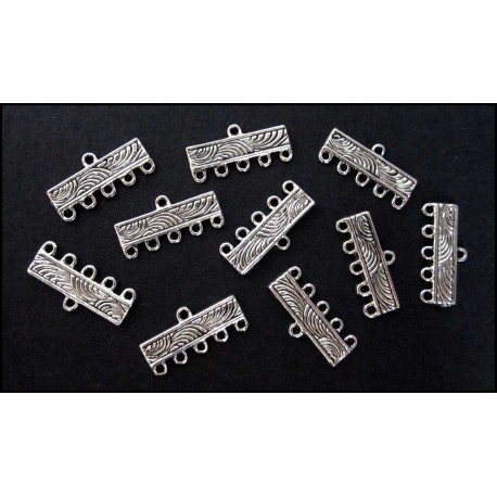 Leisure-Beads - 10x Kettenverbinder 22mm Kettenverteiler silberfarben Chandelier Verteiler - Schmuckzubehör