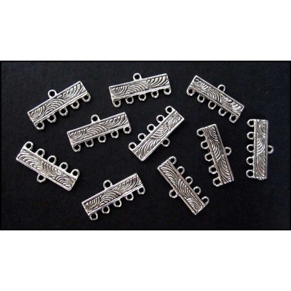 10x Kettenverbinder 22mm Kettenverteiler silberfarben Chandelier Verteiler - Schmuckzubehör - Leisure-Beads DIY